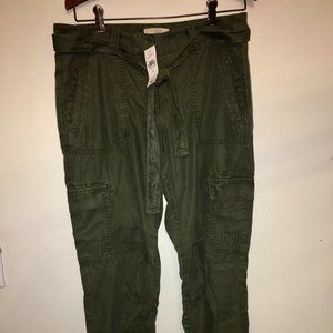 LOFT Olive Green Cargo Jogger Pant NWT